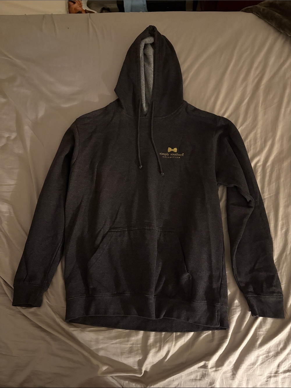 Simply Southern Charcoal Hooded Pullover with Gold Logo